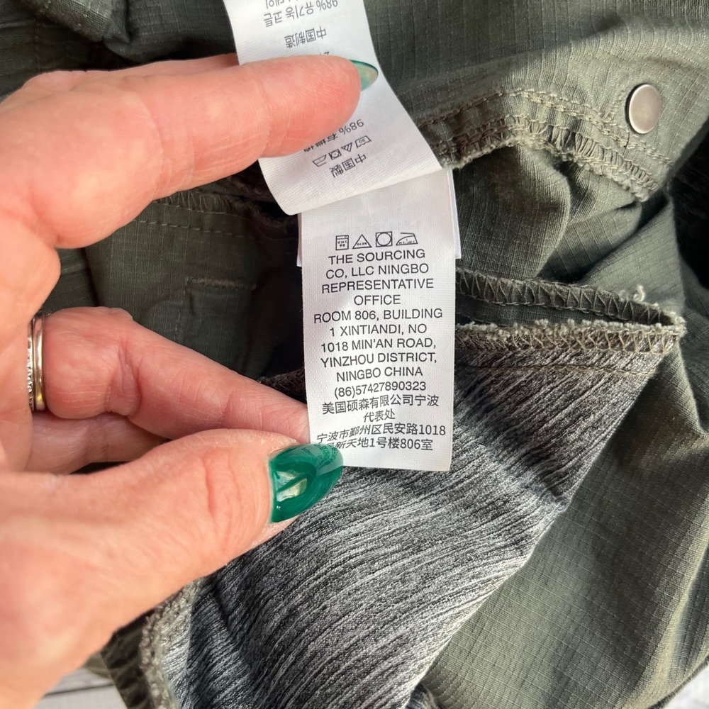 Vuori Ripstop Pant Army Khaki Green Organic Cotton Womens Medium Hiking Outdoor - Picture 10 of 15